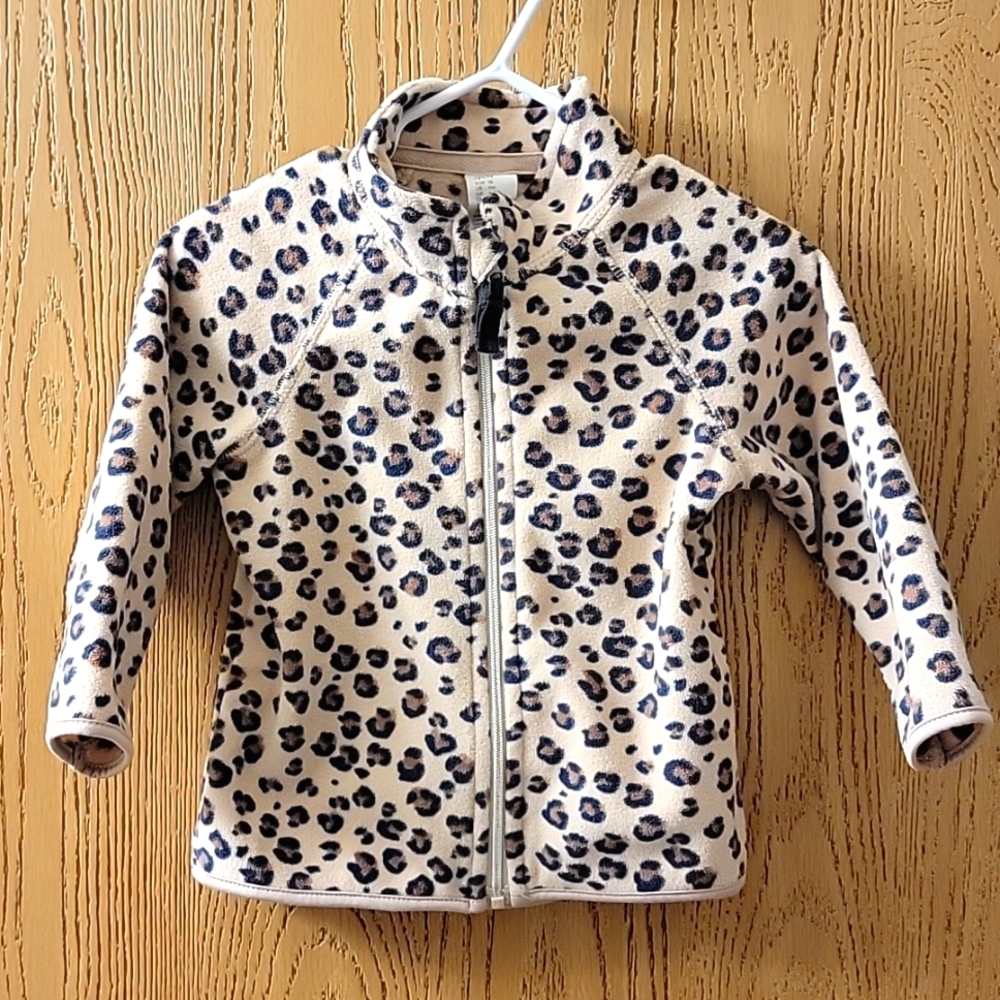 H&M Tan Leopard Fleece Jacket 9 Months